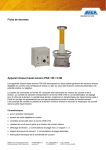 Fiche de donn&eacute;es Appareil d`essai haute tension PGK 150