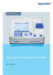 Manuel d`utilisation – BioSpectrometer kinetic