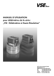 MANUEL D`UTILISATION pour d&eacute;bitm&egrave;tres de la s&eacute;rie: &bdquo;VSI