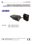 SKIMO SPLIT 80V-Manuel installation utilisation et entretien