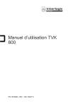 Manuel d`utilisation TVK 800 - Utcfssecurityproductspages.eu