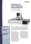 Systèmes de visioconférence Haute Définition PCS-XG100H