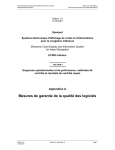 Mesures de garantie de la qualit&eacute; des logiciels