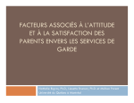 facteurs associés à l`attitude et à la satisfaction des parents envers