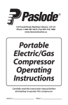 Portable Electric/Gas Compressor Operating Instructions