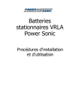 Batteries stationnaires VRLA Power Sonic