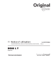 Notice d` utilisation BOSS L T