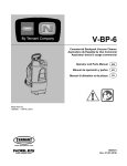 Tennant BackPack V-BP-6 User Instructions