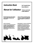 Instruction Book Manuel de l`utilisateur Tondeuse autotractée
