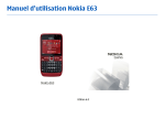 Manuel d`utilisation Nokia E63