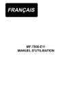 MANUEL D`UTILISATION MF-7500-E11