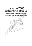 Janome Magnolia 7360 manual