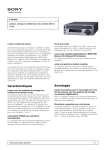 Sony : Informations produit : J-30/SDI (J30/SDI