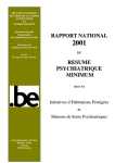 RAPPORT NATIONAL RESUME PSYCHIATRIQUE MINIMUM