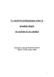 Le matériel pédagogique dans le premier degré en occitan et en