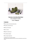Remote Controlled Bait Boat User`s Manual Contents