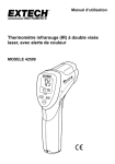 Thermomètre infrarouge (IR) à double visée laser, avec alerte de