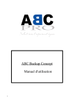 ABC Backup Concept Manuel d`utilisation