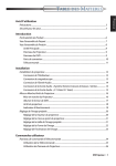 TABLE DES MATIERES