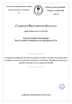 CAHIER DES PRESCRIPTIONS SPECIALES Achat du matériel