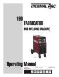 FABRICATOR 190 Operating Manual