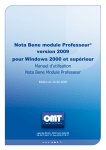 Nota Bene module Professeur© version 2009 pour Windows