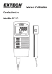 Manuel d`utilisation Conductimètre Modèle EC210