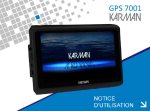 Mode d`emploi KARMAN GPS 7001