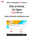 Manuel d`utilisation Fast Fabrics