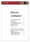 Manuel d`utilisation