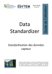 Manuel d`utilisation de Data Standardizer