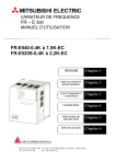 FR – E 500 FR-E540-0,4K à 7,5K-EC FR-E520S-0,4K à 2,2K-EC