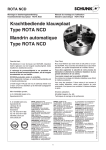 Krachtbediende klauwplaat Type ROTA NCD Mandrin