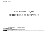Etude analytique de 8 logiciels de g&eacute;om&eacute;trie