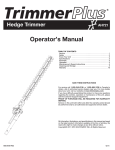 Operator`s Manual - Troy-Bilt