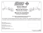 Owner`s Manual Manual del Usuario Manuel du propriétaire