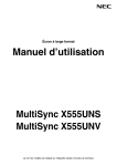 Manuel d`utilisation - NEC Display Solutions Europe