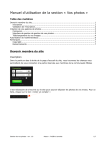 Manuel d`utilisation de la section « Vos photos »