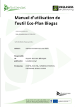 Manuel d`utilisation de l`outil Eco-Plan Biogas