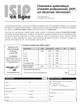 L`Inventaire syst&eacute;matique d`int&eacute;r&ecirc;ts professionnels (ISIP) est