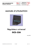 MANUEL D`UTILISATION Régulateur universel GCS-33A