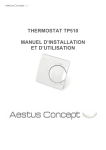 THERMOSTAT TP510 MANUEL D`INSTALLATION ET