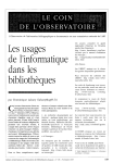 Usages de l`informatique dans les bibliothèques