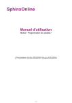 SphinxOnline Manuel d`utilisation