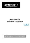 AMB-289/IP-420 MANUEL D`UTILISATION I. Section mecanique