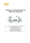 MANUEL D`UTILISATION DU BANC DE MESURE