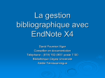 La gestion bibliographique avec EndNote X4