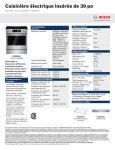 Cuisinière électrique insérée de 30 po