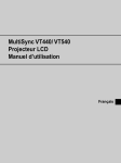 MultiSync VT440/ VT540 Projecteur LCD Manuel d`utilisation