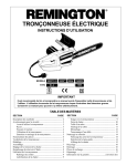 tronçonneuse électrique instructions d`utilisation